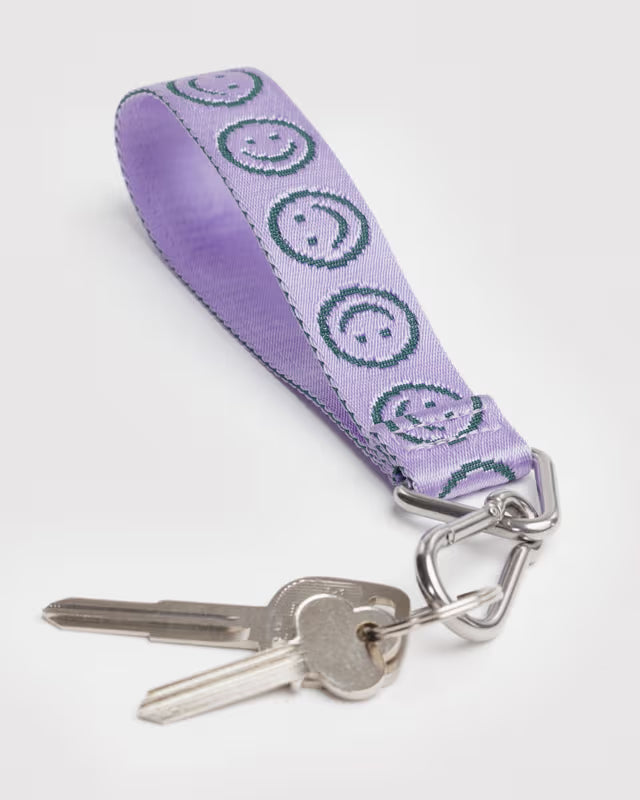 Baggu Logo Keychain - Lilac Happy