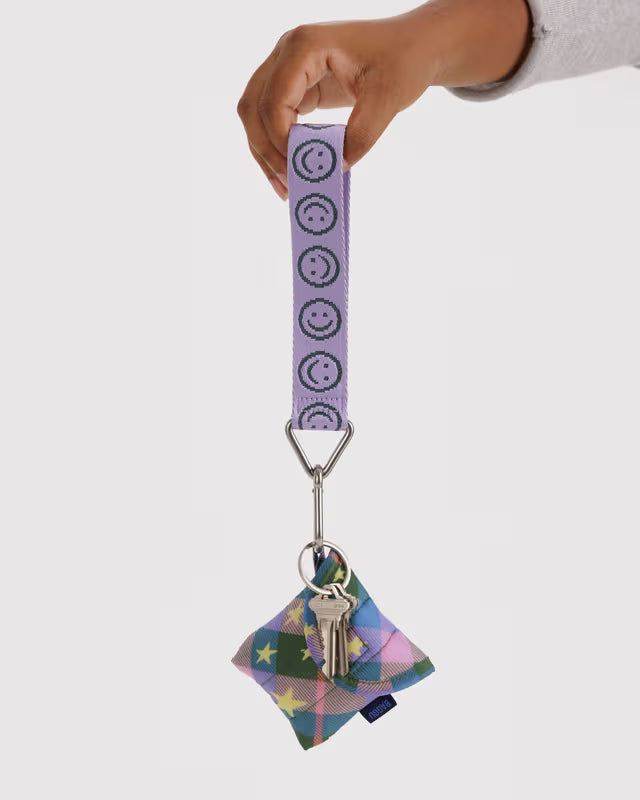 Baggu Logo Keychain - Lilac Happy