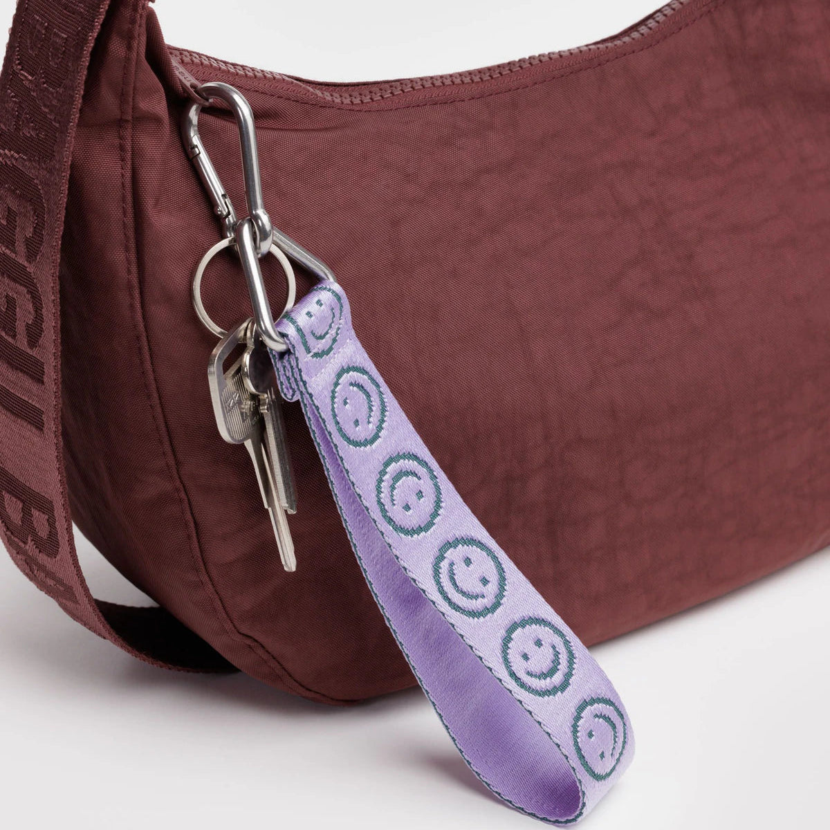 Baggu Logo Keychain - Lilac Happy