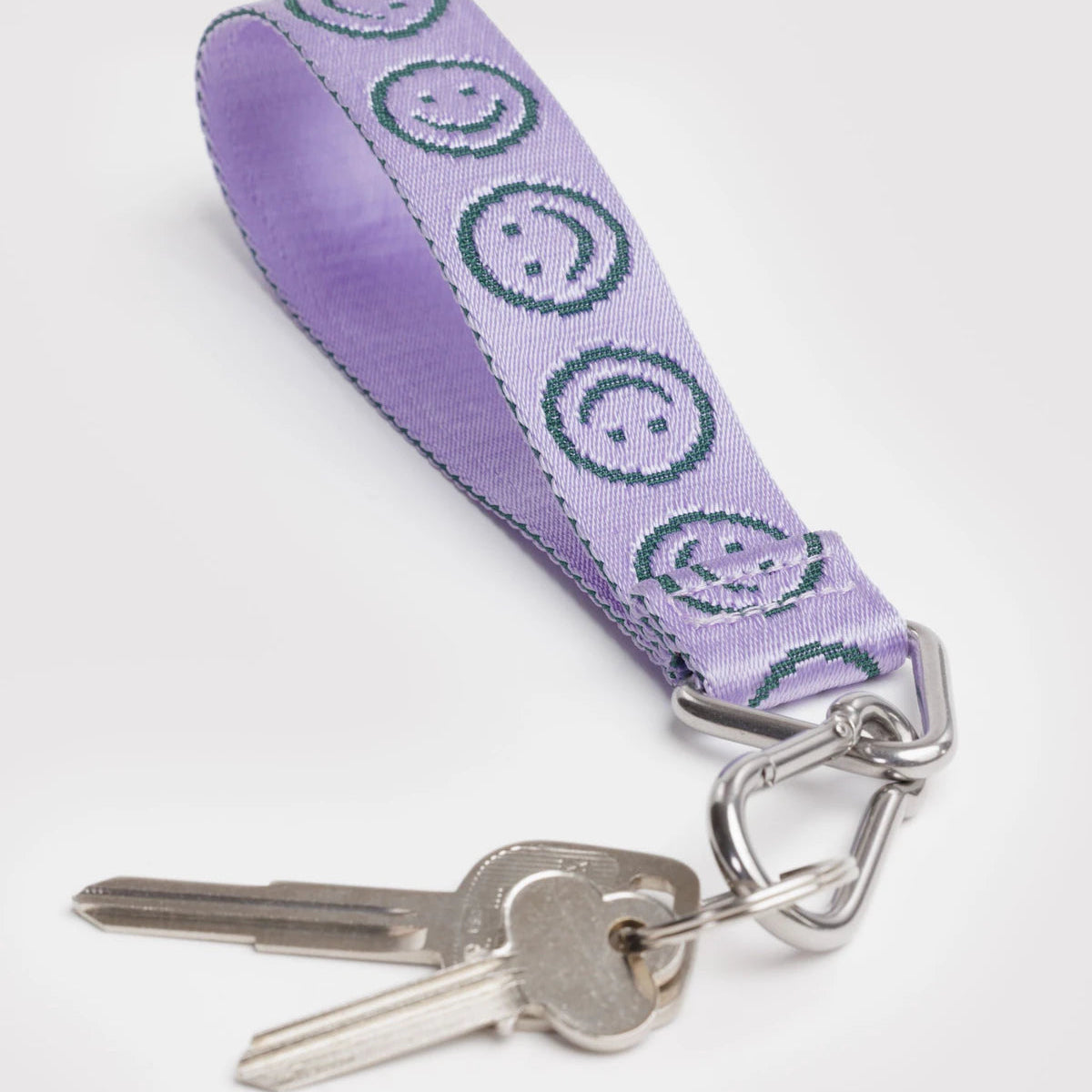 Baggu Logo Keychain - Lilac Happy