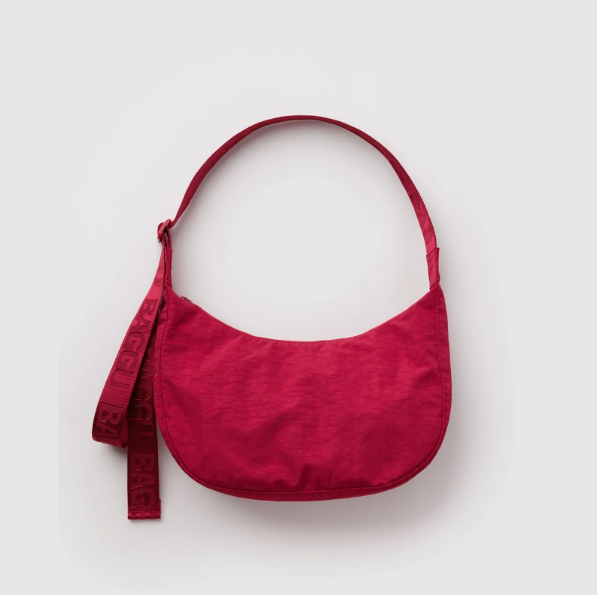 Baggu Medium Nylon Crescent Bag - Cherry