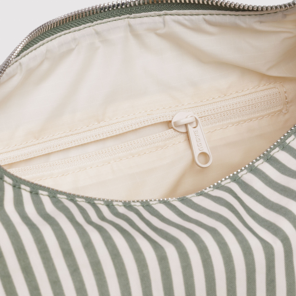 Baggu Nylon Meringue Bag - Sage Stripe