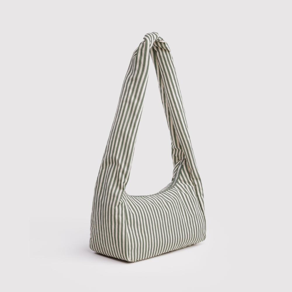 Baggu Nylon Meringue Bag - Sage Stripe