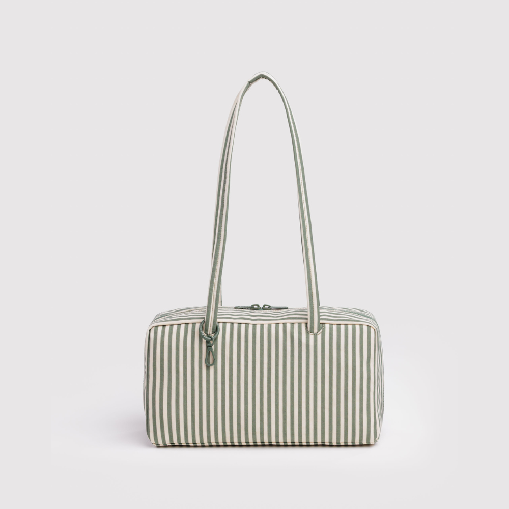 Baggu Nylon Bowler Bag - Sage Stripe
