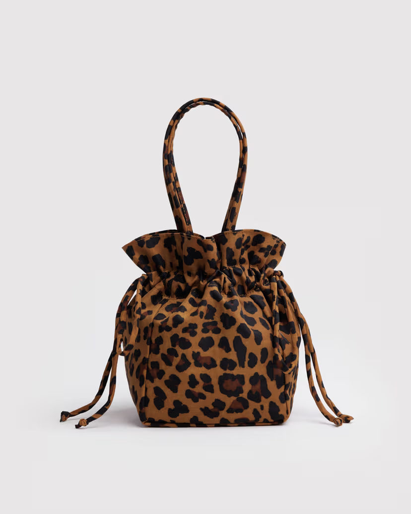 Baggu Nylon Drawstring Bag- Leopard