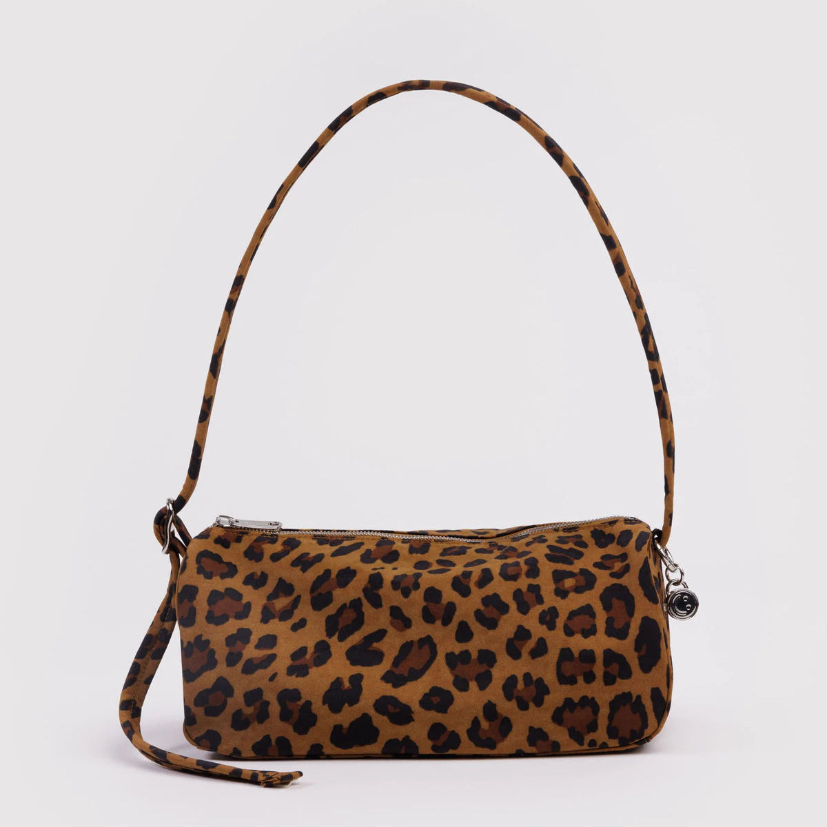 Nylon loaf bag with leopard print