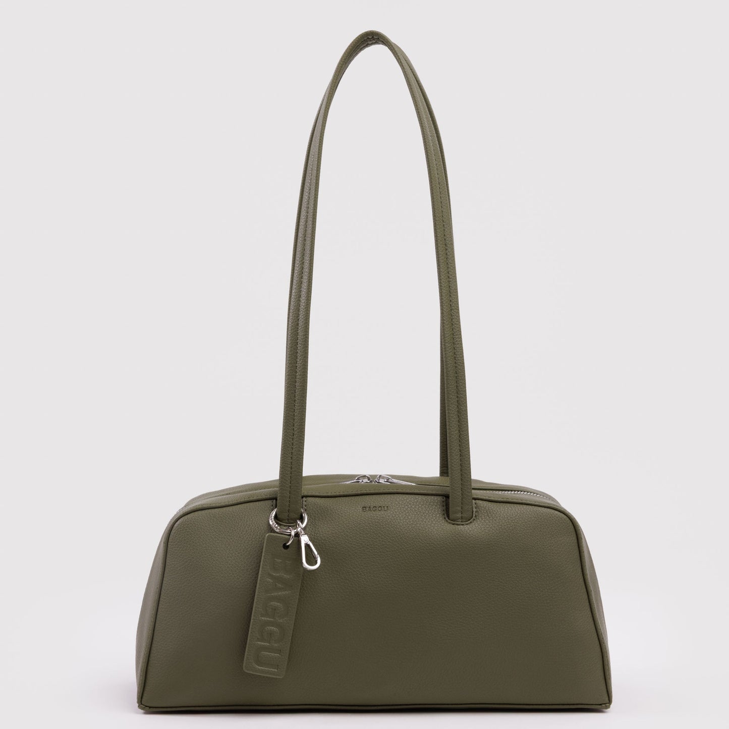 Baggu Small Recycled Leather Bowler Bag- Loden