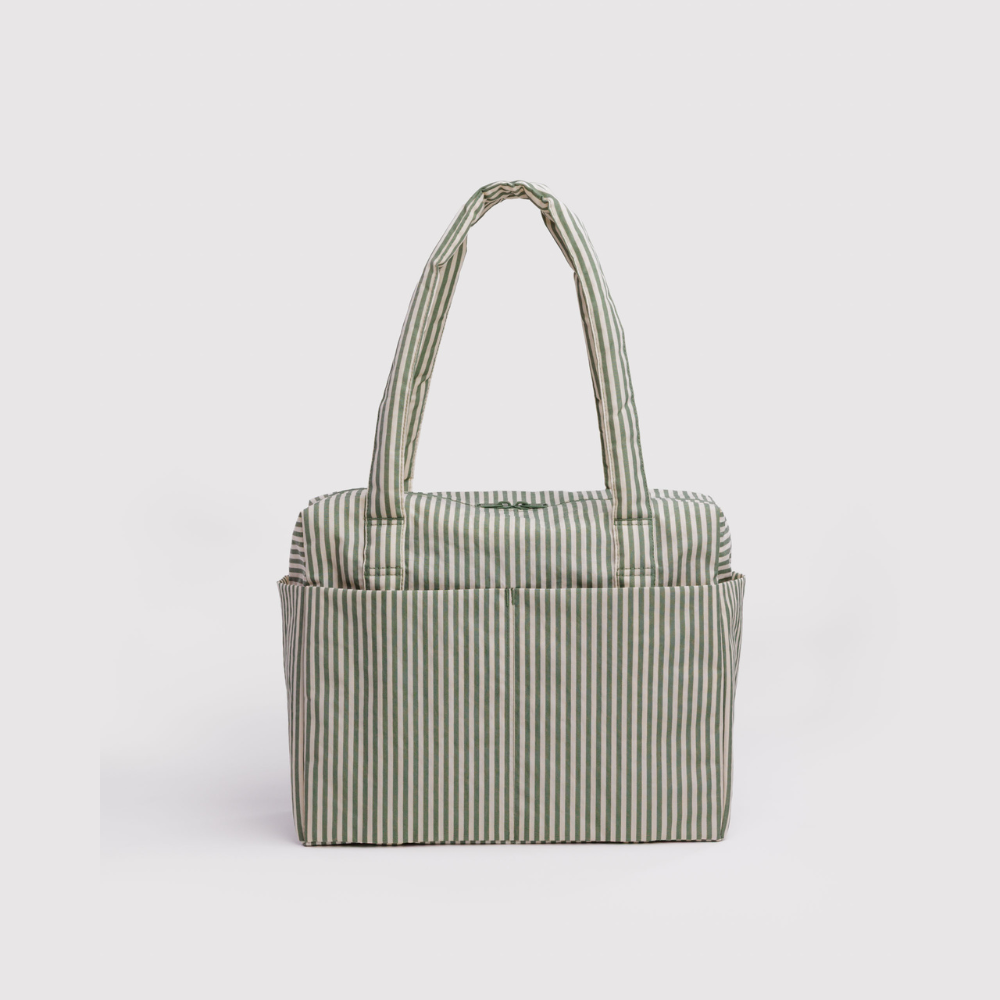 Baggu Small Cloud Carry-On - Sage Stripe
