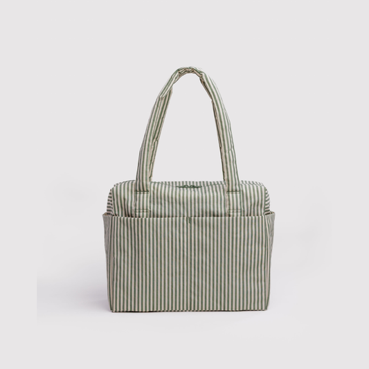 Baggu Small Cloud Carry-On - Sage Stripe