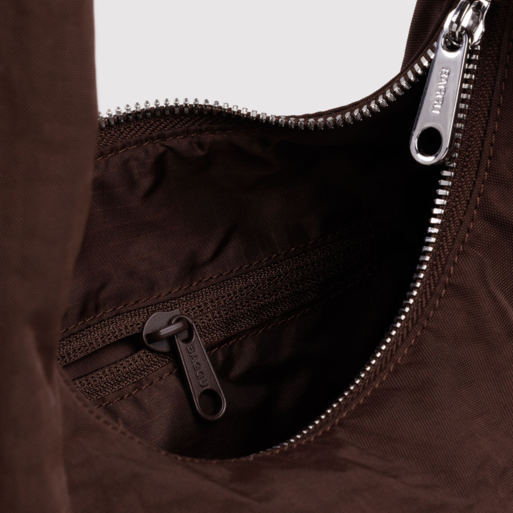 Baggu Small Nylon Meringue Bag - Coffee
