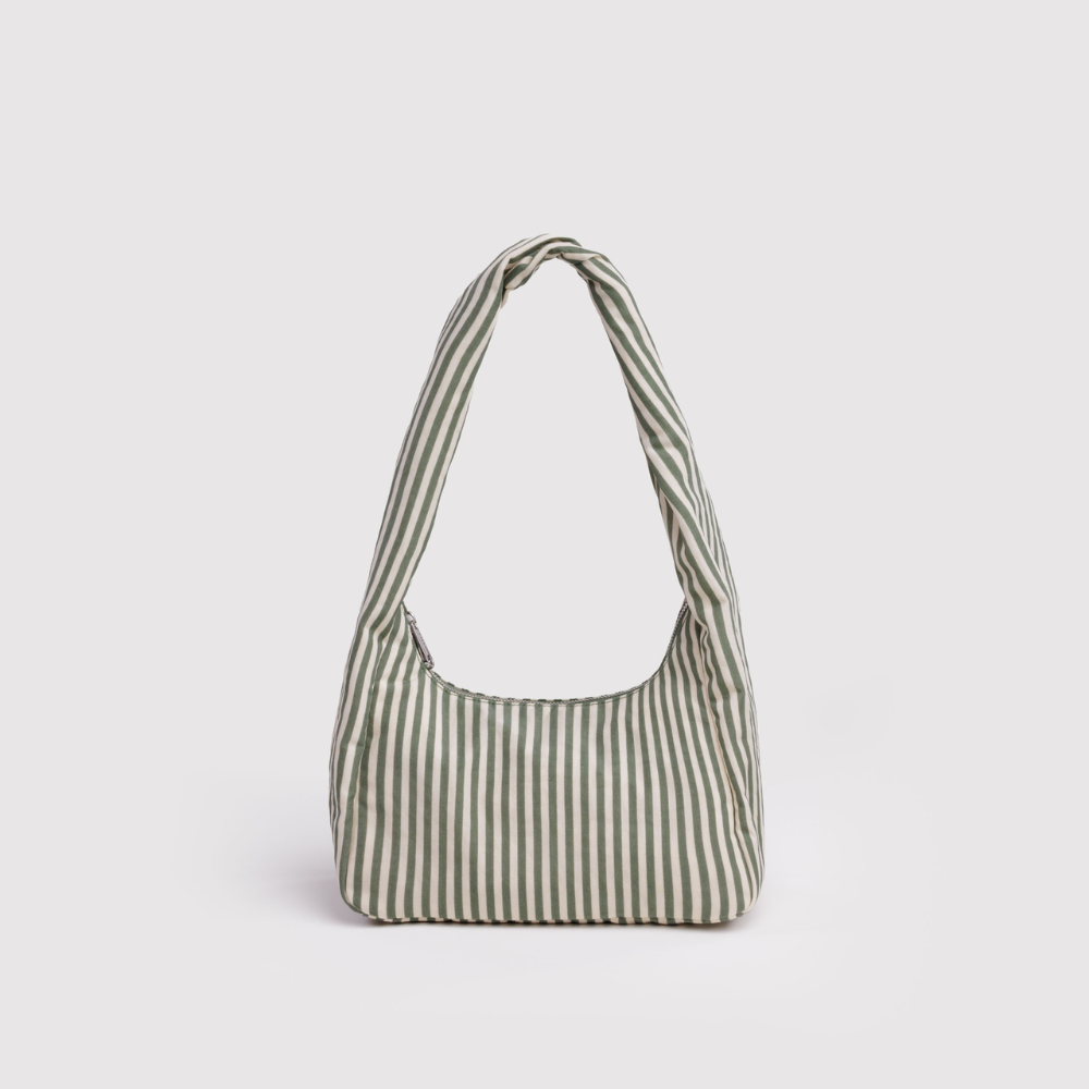 Baggu Small Meringue Bag - Sage Stripe