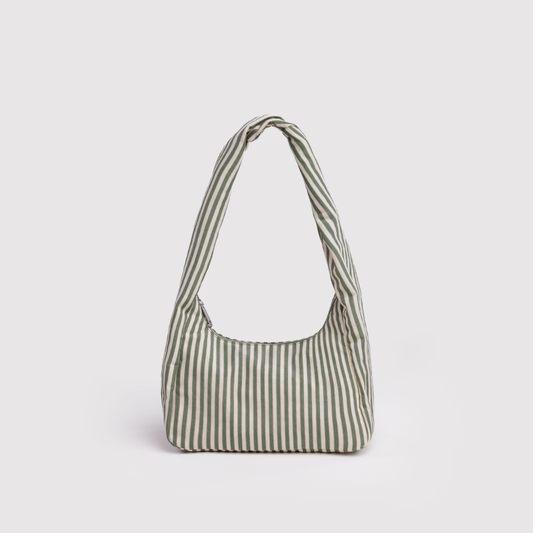 Baggu Small Meringue Bag - Sage Stripe