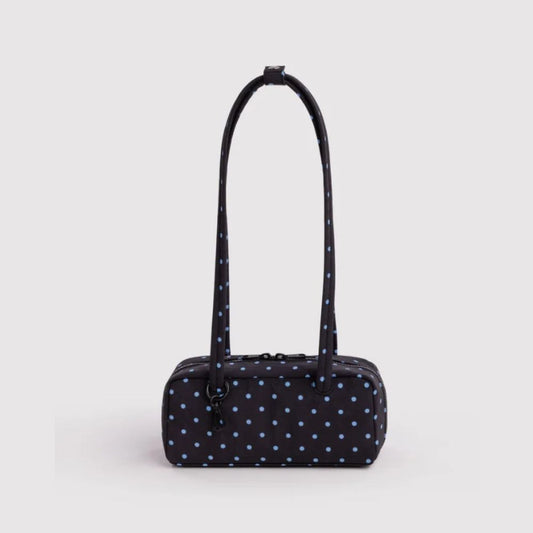 Baggu Small Nylon Bowler Bag - Black & Sky Blue - Stocklist Goods & Gifts
