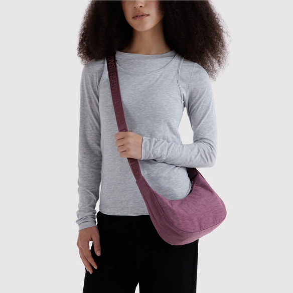 Baggu Small Nylon Crescent Bag - Wild Plum