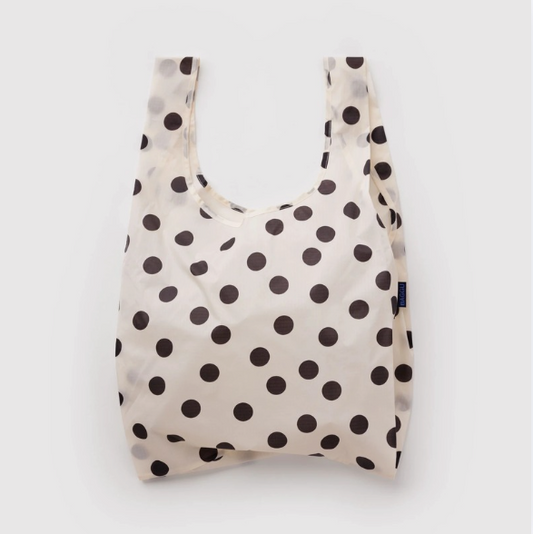Baggu Standard Bag - Cream and Black Polka Dot