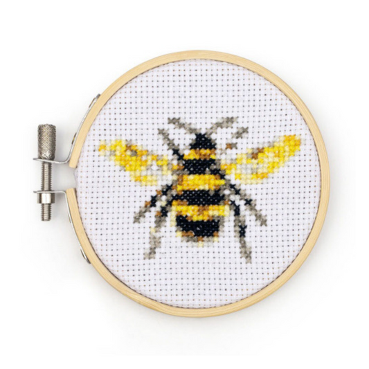Bee - Mini Cross Stitch Embroidery Kit