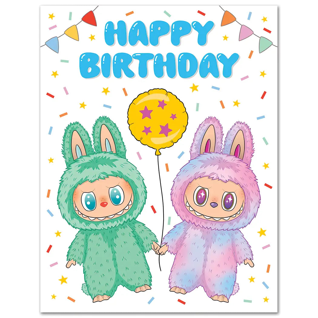 Happy Birthday with two Labubu's