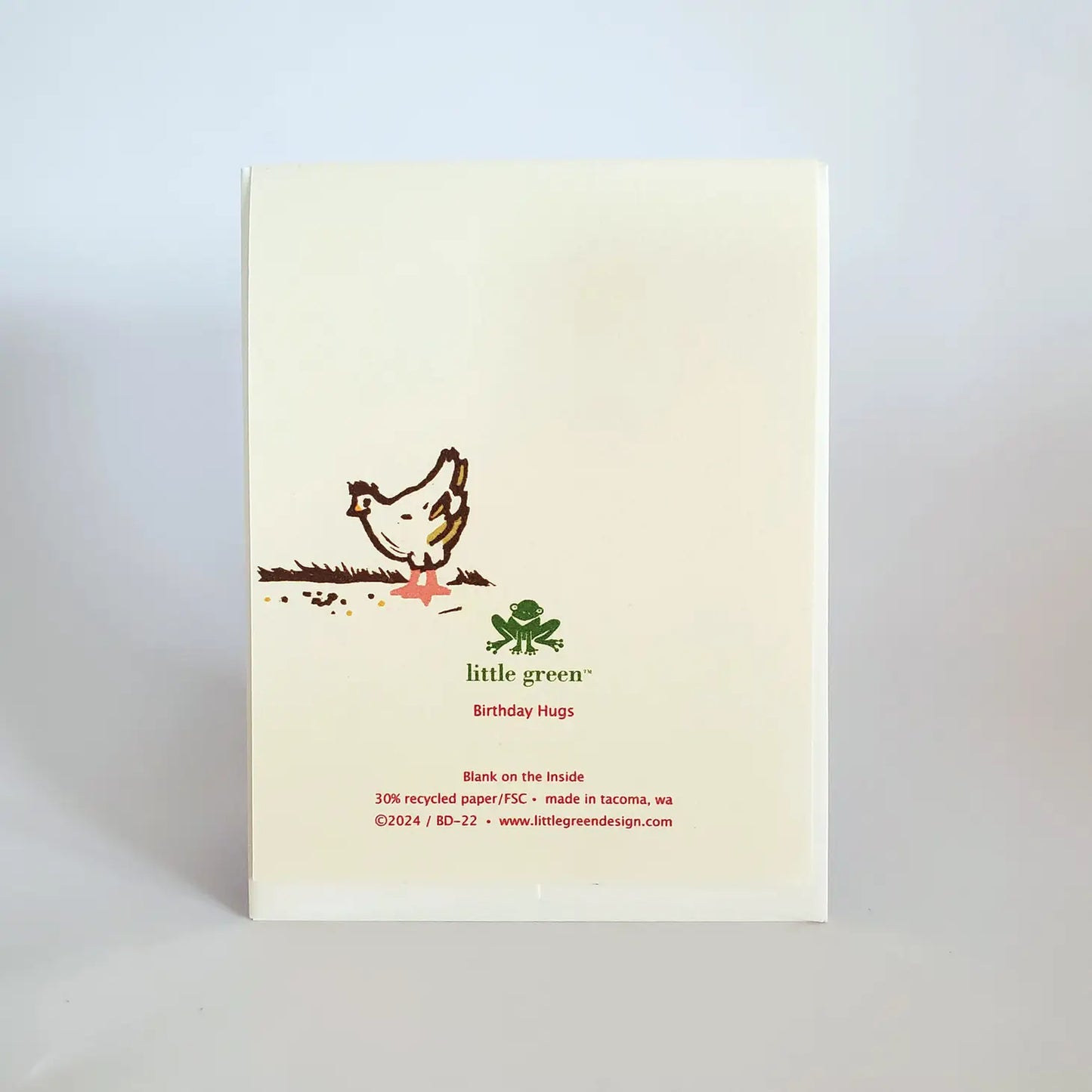 Birthday Hug Chicken Greeting Card