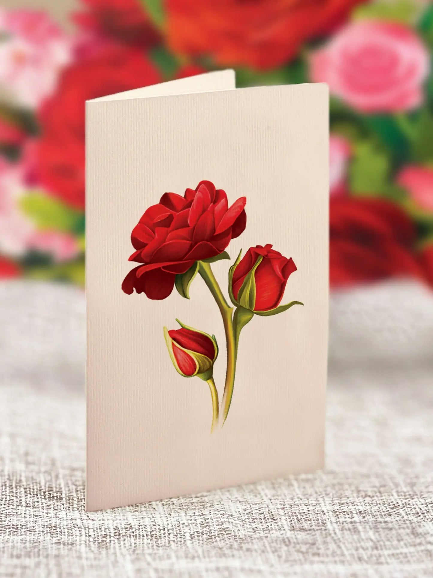 Blooming Roses FreshCut Paper Card