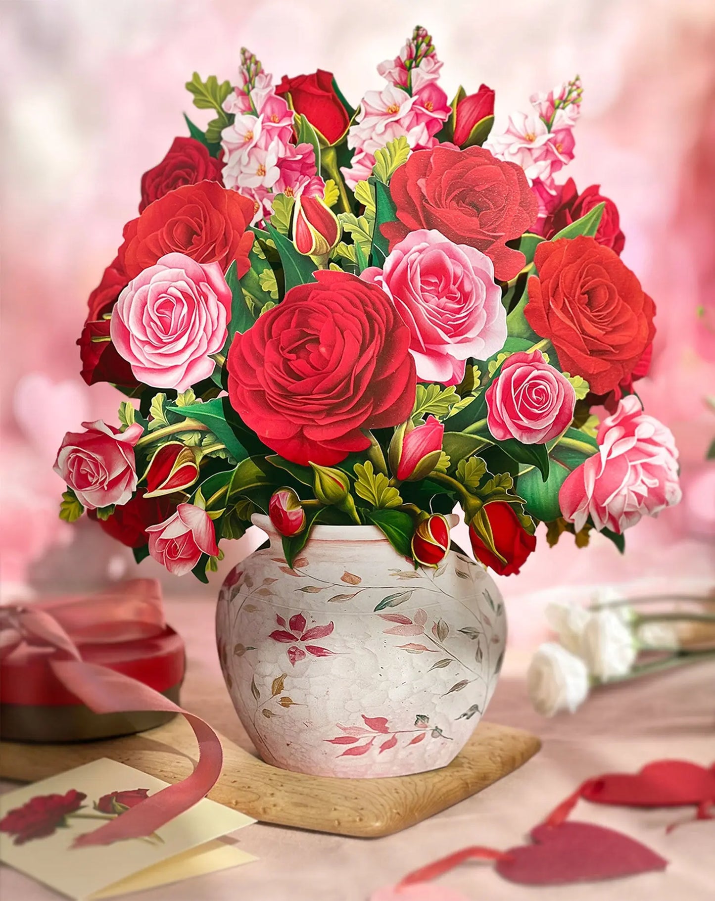 Blooming Roses FreshCut Paper Card