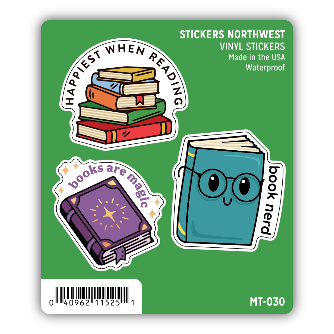 Book Lover Mini Trio Sticker Set