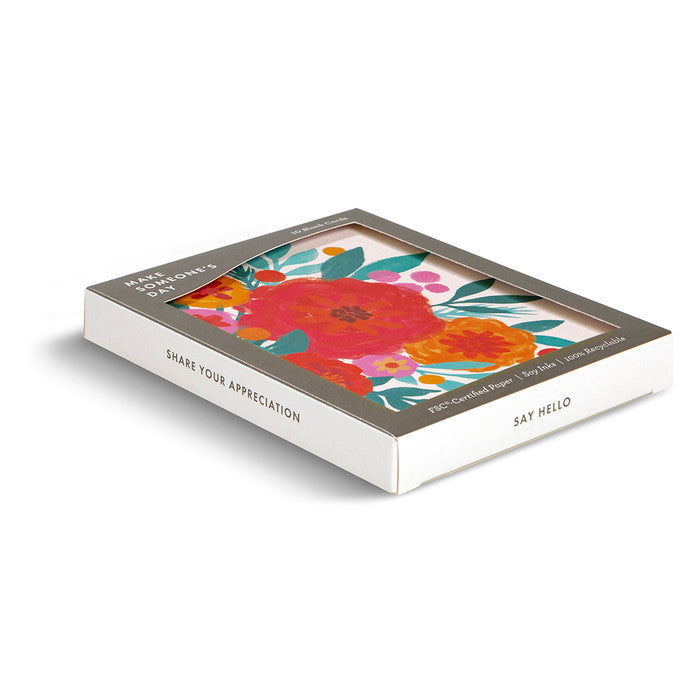 Bursting Blossoms Blank - Thank You Note Cards