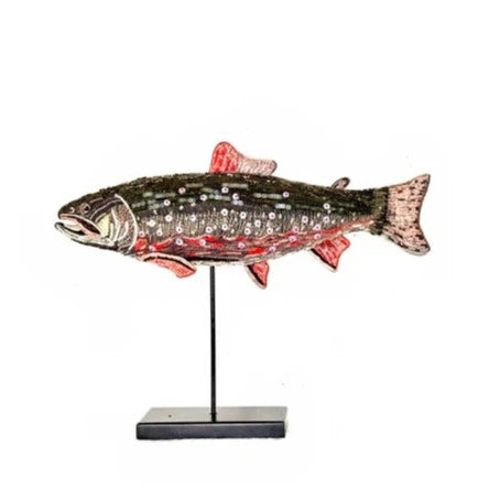 Trovelore Objet d'Art with Display Stand - Brook Trout