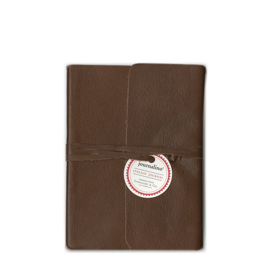 Cavallini & Co. Slim Brown Leather Journalino 5"x7"