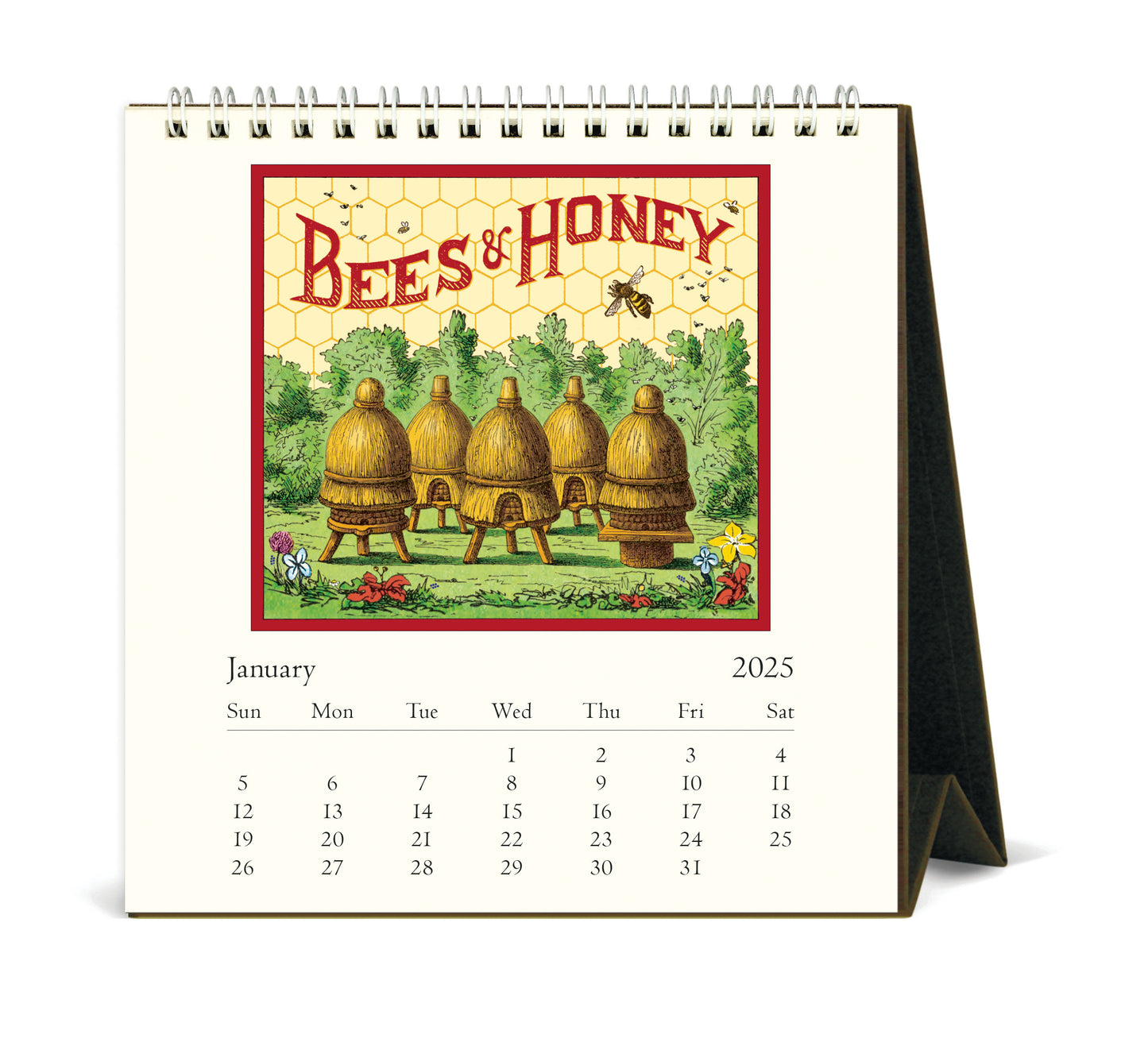 Cavallini & Co. 2025 Desk Calendar - Bees & Honey