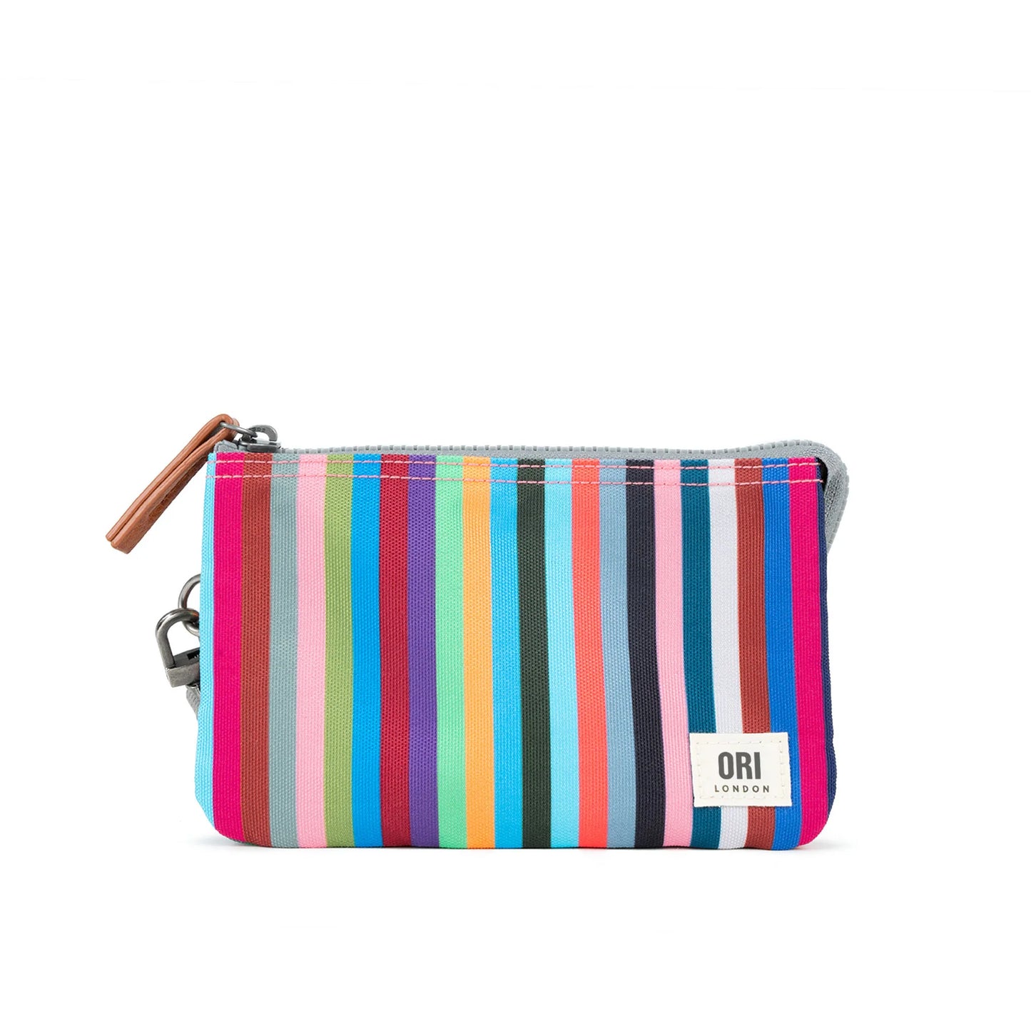 ORI Carnaby Sustainable Wallet Medium w/ Wrist Strap - Multi Stripe