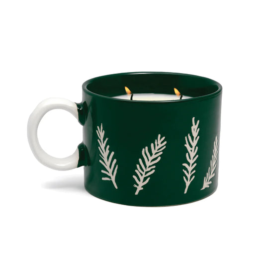 Ceramic Mug w/ Etching - Cypress & Fir - Green