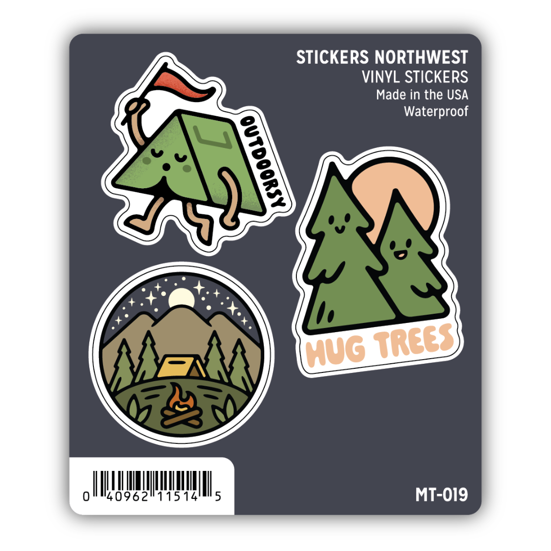 Camping Mini Trio Sticker Set