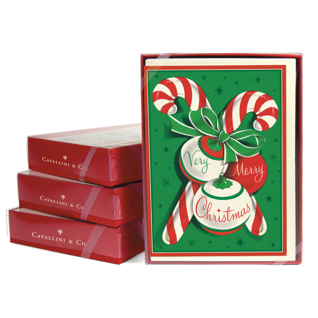 Cavallini & Co. Boxed Note Cards - Candy Canes