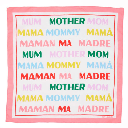 Scarf / Bandana with Mom, Mother, Madre print