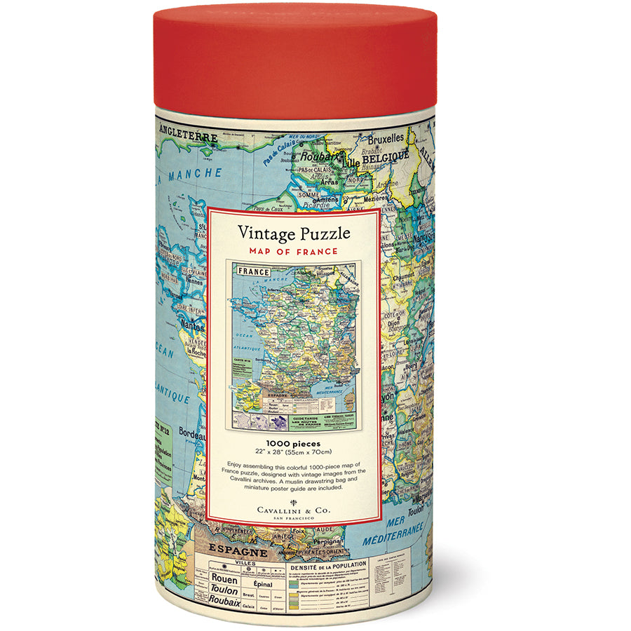 Cavallini & Co. 1000 Piece Puzzle - Map Of France
