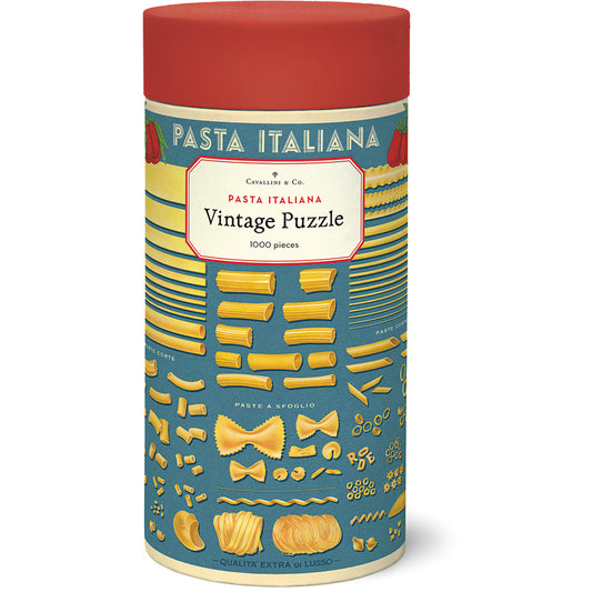 Cavallini 1000 piece puzzle with Pasta graphic