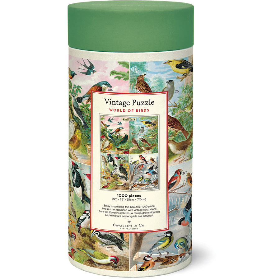 *Pre-Sale 2026* Cavallini & Co. 1000 Piece Puzzle - World of Birds