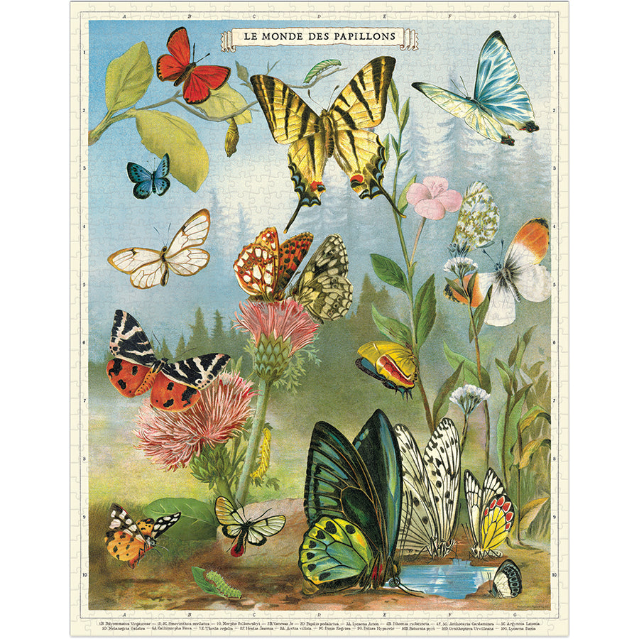 Cavallini & Co. 1000 Piece Puzzle - World of Butterflies