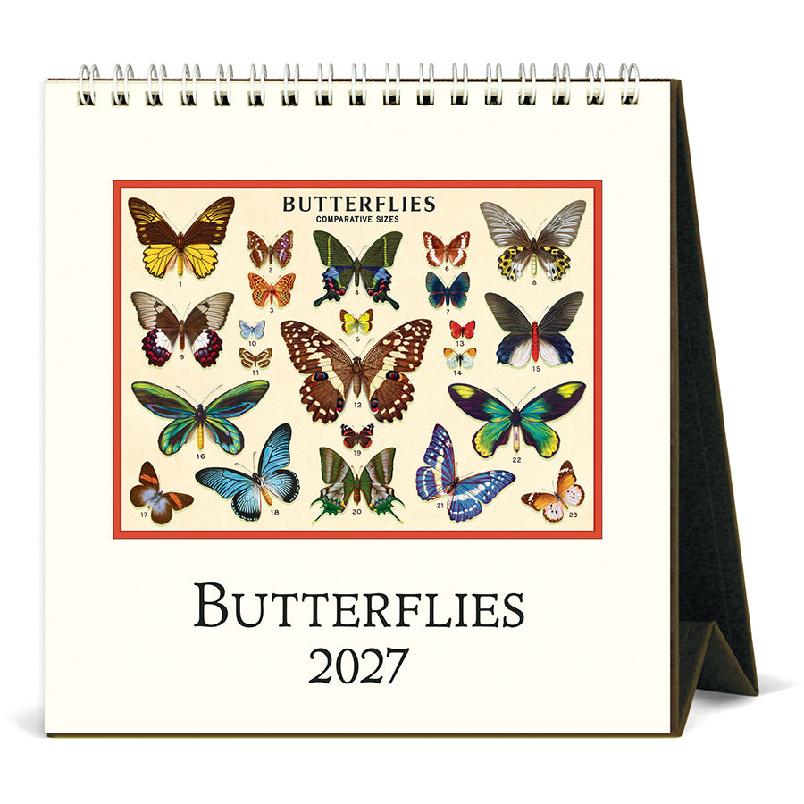 Cavallini & Co. 2027 Desk Calendar - Butterflies