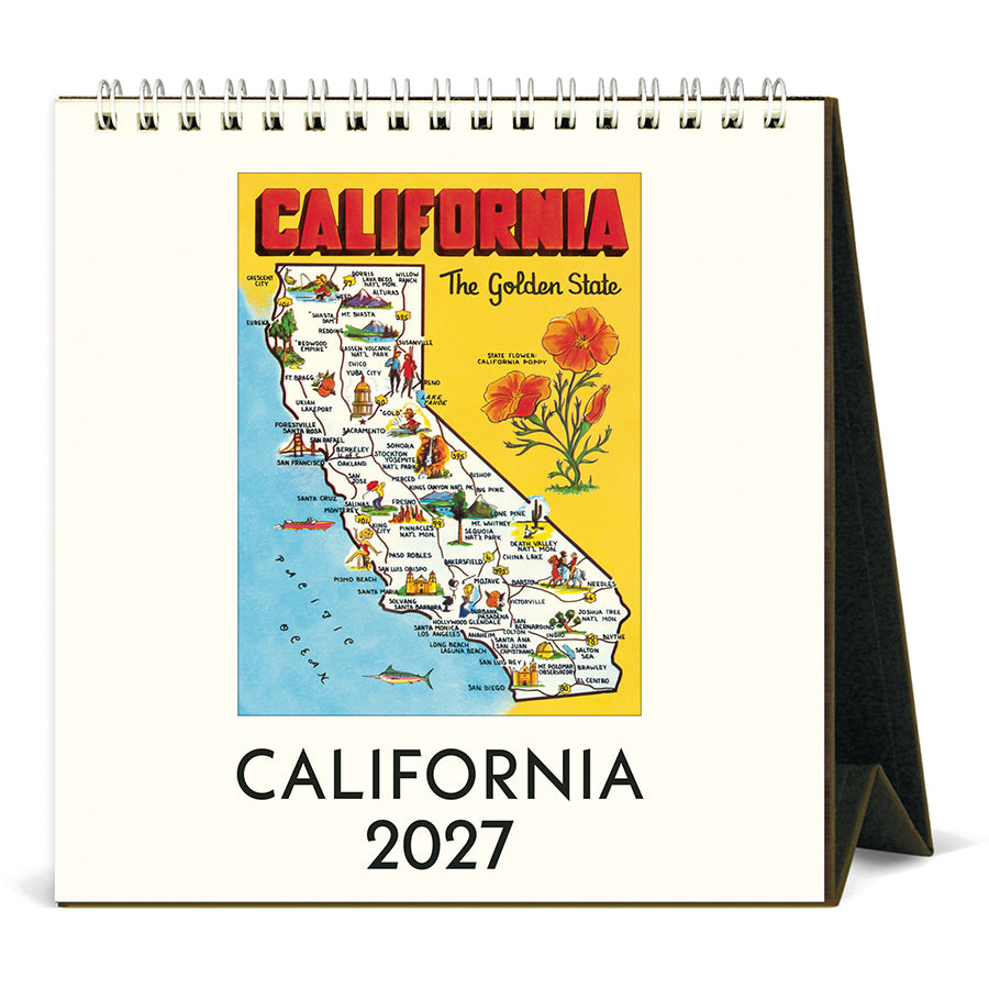Cavallini & Co. 2027 Desk Calendar - California