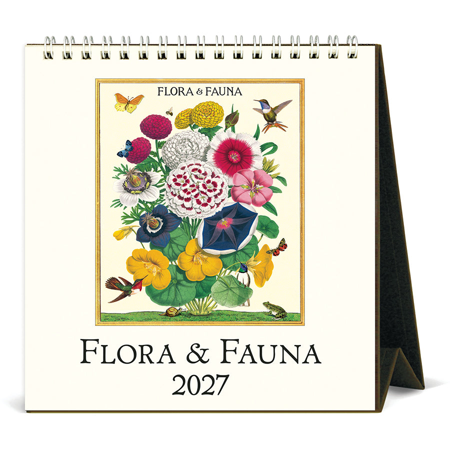 Cavallini & Co. 2027 Desk Calendar - Flora & Fauna