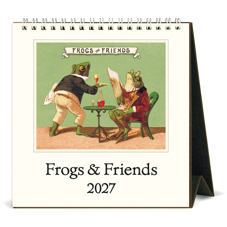 Cavallini & Co. 2027 Desk Calendar - Frog & Friends