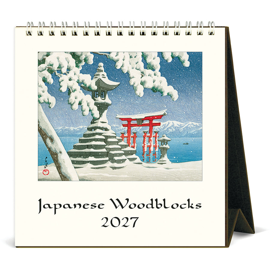 Cavallini & Co. 2027 Desk Calendar - Japanese Woodblocks