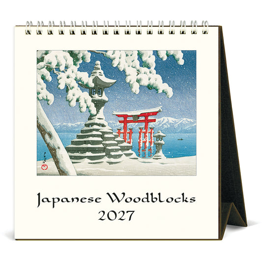 Cavallini & Co. 2027 Desk Calendar - Japanese Woodblocks