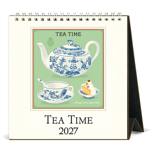 Cavallini & Co. 2027 Desk Calendar - Tea Time