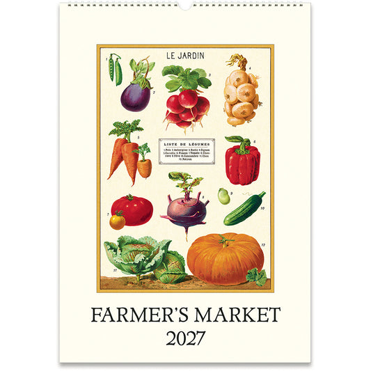 Cavallini & Co. 2027 Wall Calendar - Farmer's Market