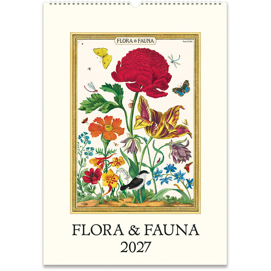 Cavallini & Co. 2027 Wall Calendar - Flora & Fauna
