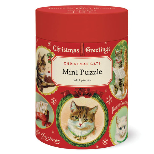 Cavallini & Co. 240 Piece Mini Puzzle - Christmas Cats
