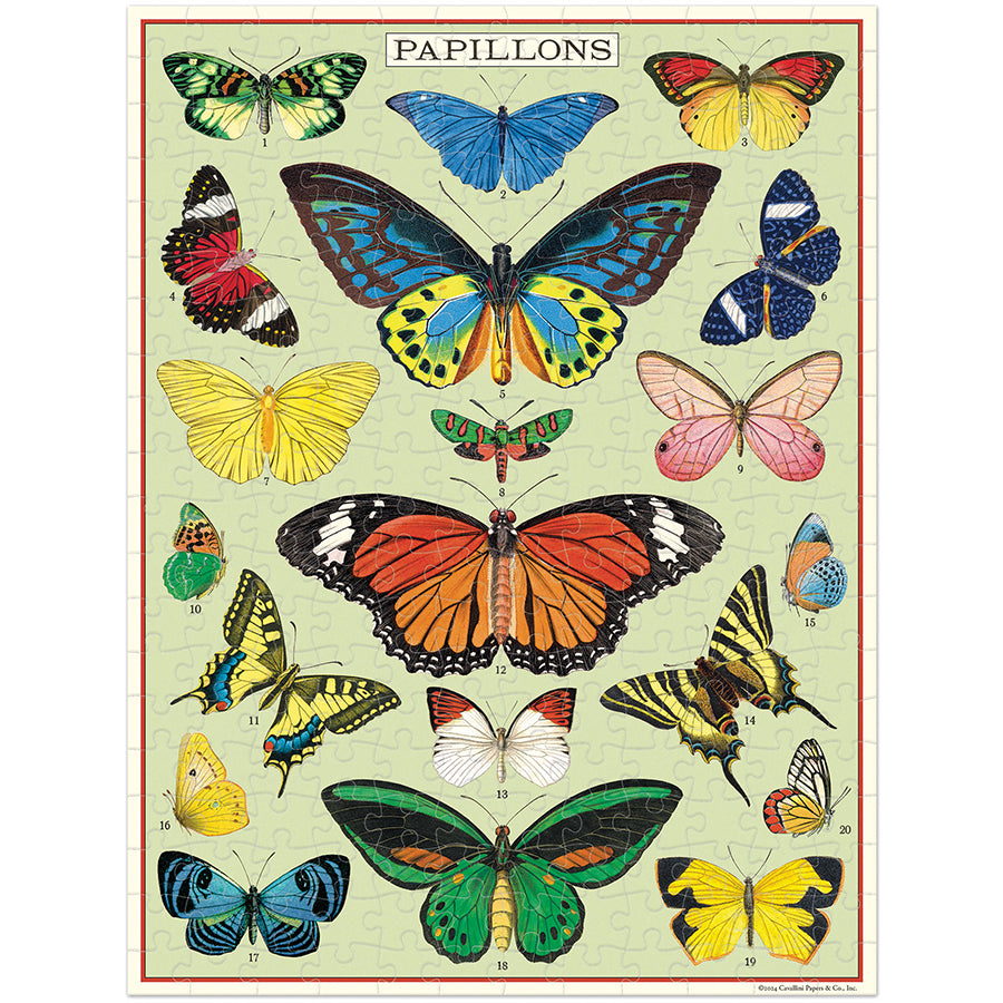 Cavallini & Co. 240 Piece Mini Puzzle - Butterflies