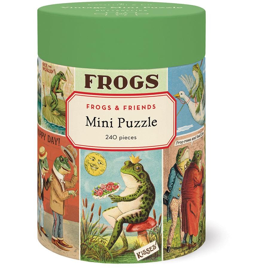 Cavallini 240 Piece Mini Puzzle with Frog & Friends Graphic